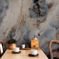 grey spar with gold texture wallpaper mural for dining room decor