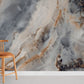 grey spar with gold texture wallpaper mural for room decor
