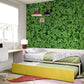 Bedroom Wallpaper Mural Featuring Clover Plants