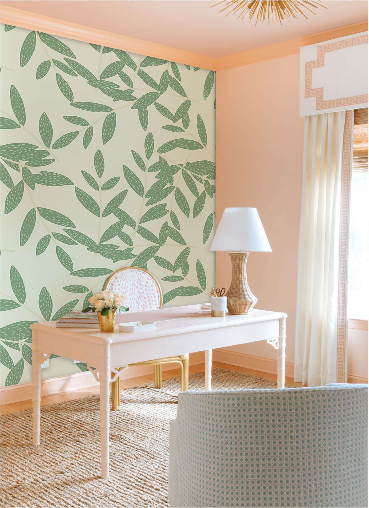 Cluttered Leaves Mural Wallpaper Home Interior