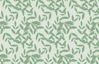 Cluttered Leaves Green Custom Wallpaper Art Design