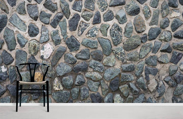 Rustic Stone Wall Textured Wallpaper Mural