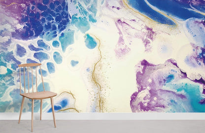 Ocean World Marble Wallpaper Mural for Interior Design of Homes and Businesses