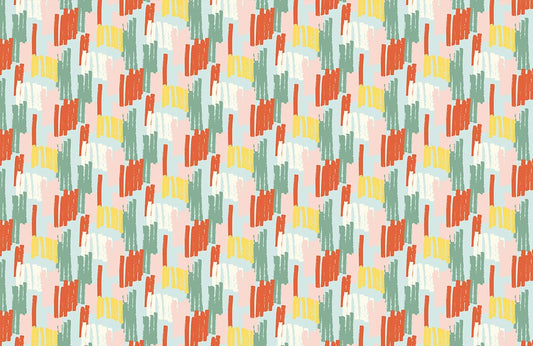 Colorful Brush Strokes Wallpaper Mural Home Decor