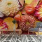 Wallpaper mural featuring vibrant dahlias to adorn the hallway