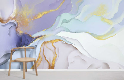 Luxurious Abstract Gold Marble Wallpaper Mural