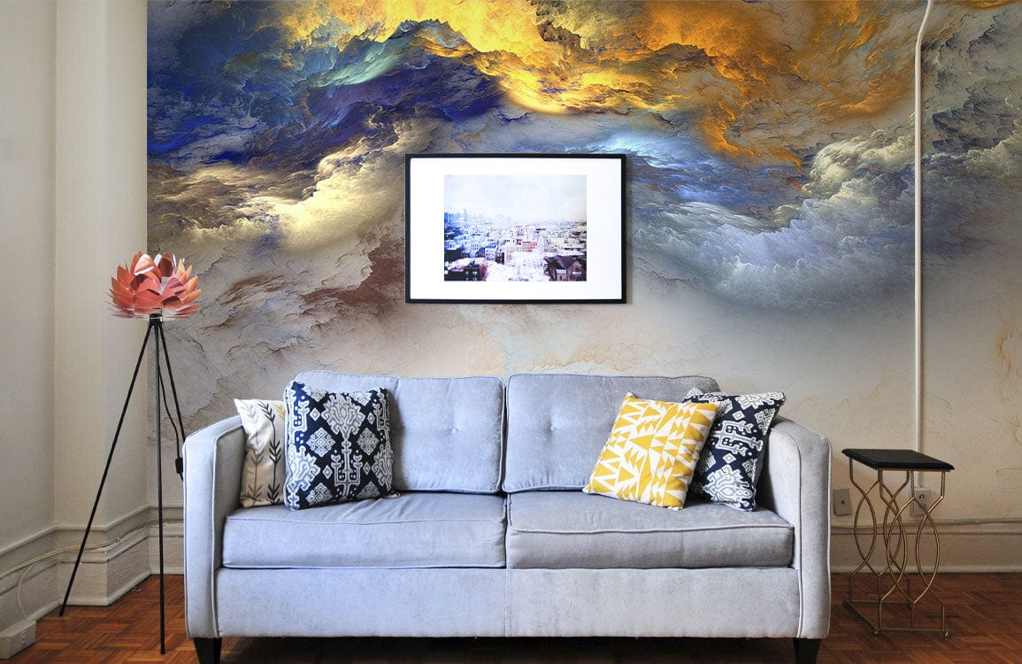 abstract clouds wall mural living room decoration