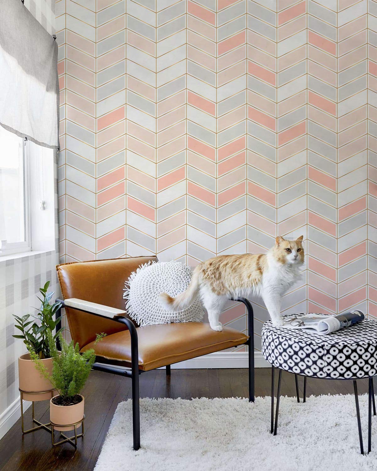Rainbow Parallelogram Wallpaper Mural