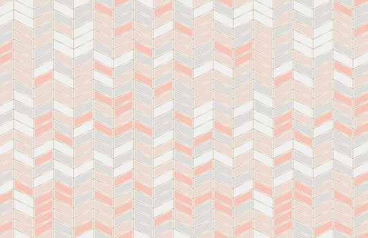 Modern Geometric Herringbone Mural Wallpaper