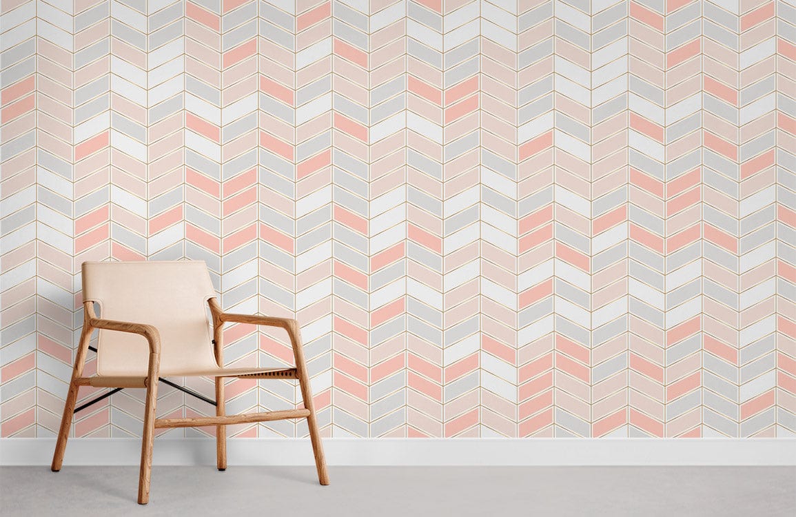 Rainbow Parallelogram Wallpaper Mural