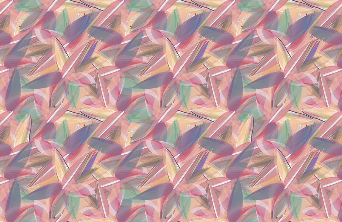 Abstract Geometric Pink Green Mural Wallpaper