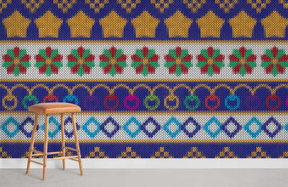 Purple Sweater Texture Room Wallpaper Mural