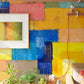 Paint and Wallpaper Mural with Vibrant Squares and Rectangles for the Hallway Decoration