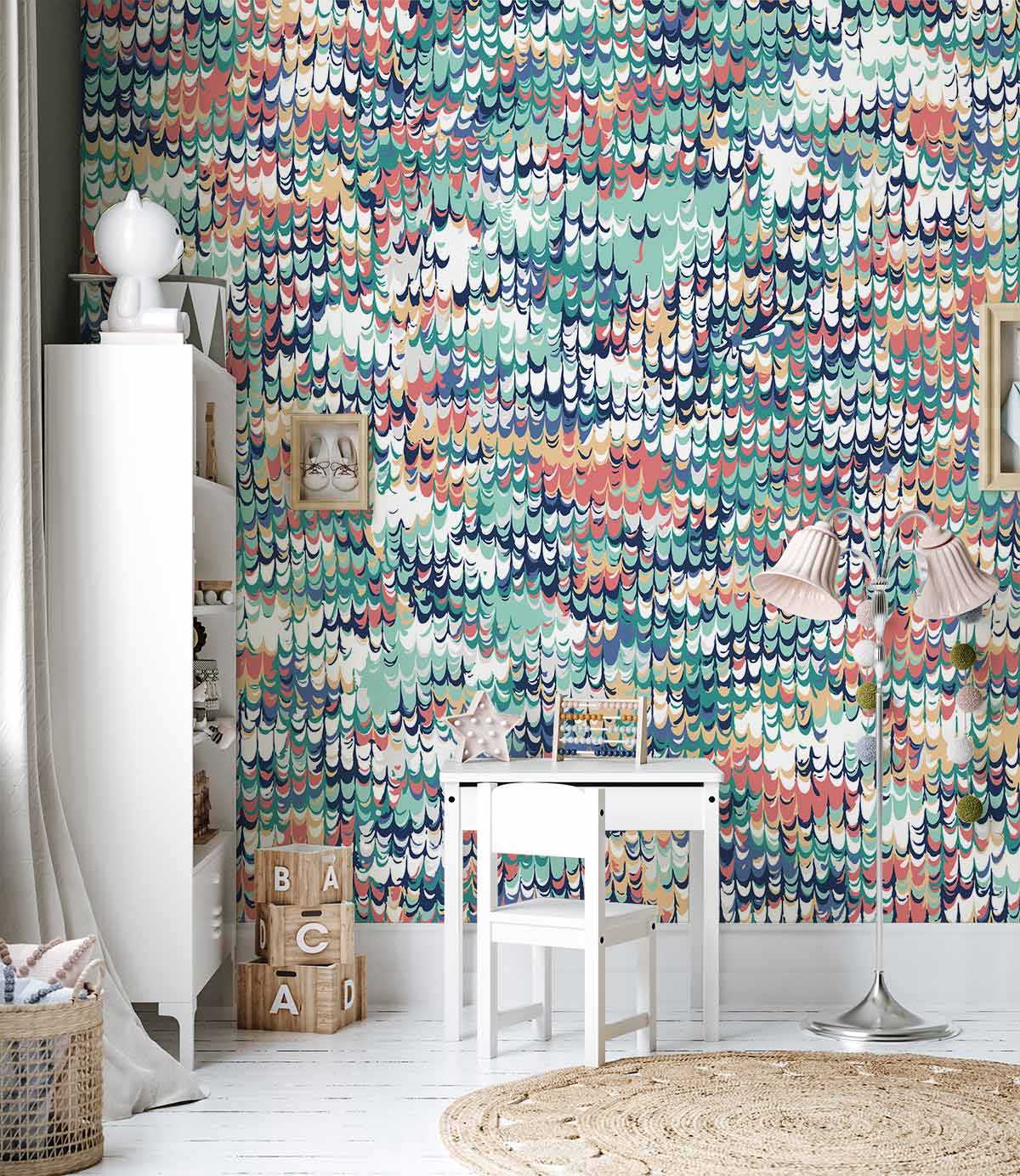 an original wallpaper design with a distinctive texture pattern
