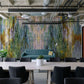Wallpaper mural made of colourful transparent plastic that can be used for decorating an office.