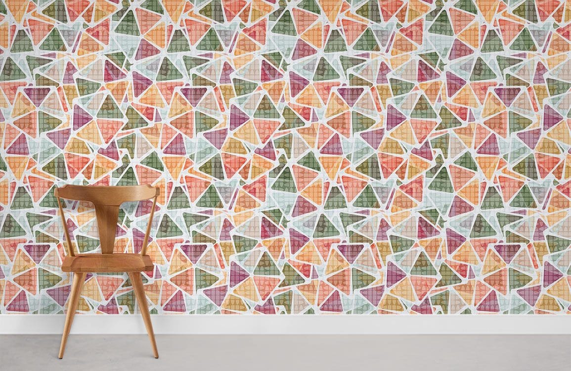 Geometric Abstract Triangle Mural Wallpaper