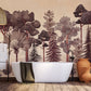 jungle forest wall mural bathroom decoration design