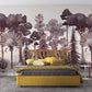 jungle forest wall mural bedroom decor idea