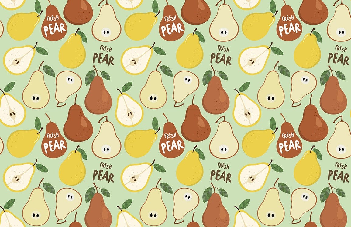 Fresh Pears fruit Wallpaper for wall decor