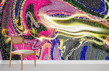 Colorful Abstract Artistic Swirl Mural Wallpaper