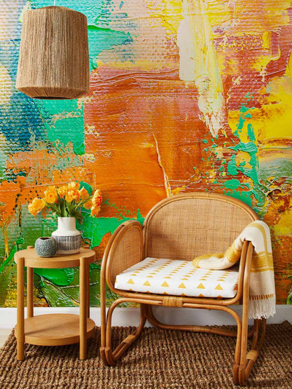 Color Splash Graffiti Art Custom Wallpaper Decor