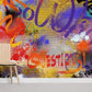 Abstract Colorful Graffiti Mural Wallpaper