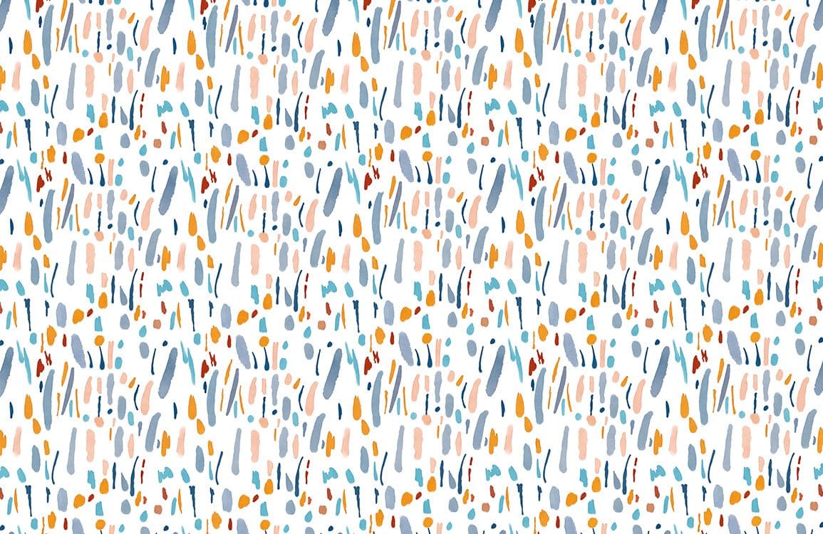 Colorful Abstract Brushstroke Wallpaper Mural