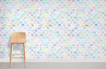 Papier Peint Panoramique Carrelage en Marbre Coloré
