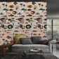 attractive ocean fishes in bright colours living room wallpaper mural