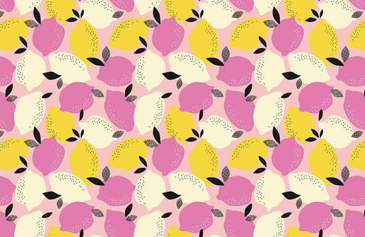 colorful Lemon pattern fruit Wallpaper Mural for wall decor