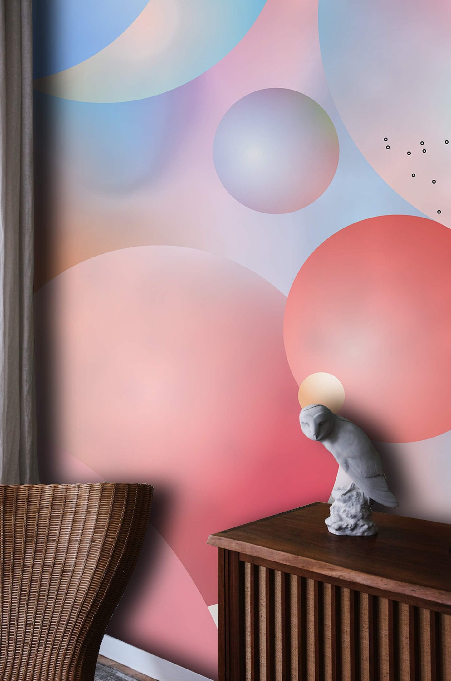 Abstract Balls Wallpaper Mural Art Decor