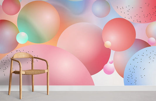 Abstract Balls Wallpaper Mural Room Decoration Idea