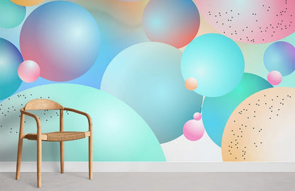 Abstract Balls Wallpaper Mural Room Decoration Idea