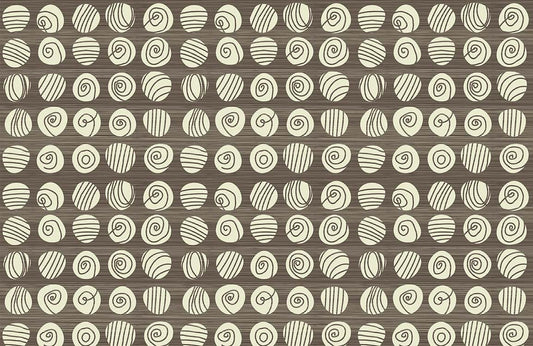 Neutral Abstract Spiral Pattern Mural Wallpaper