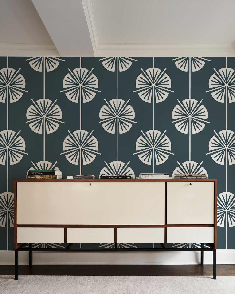 Contemporary Floral Pattern Customized Wallpaper