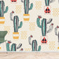 Wallpaper mural with a cool green cactus design, perfect for decorating your home.