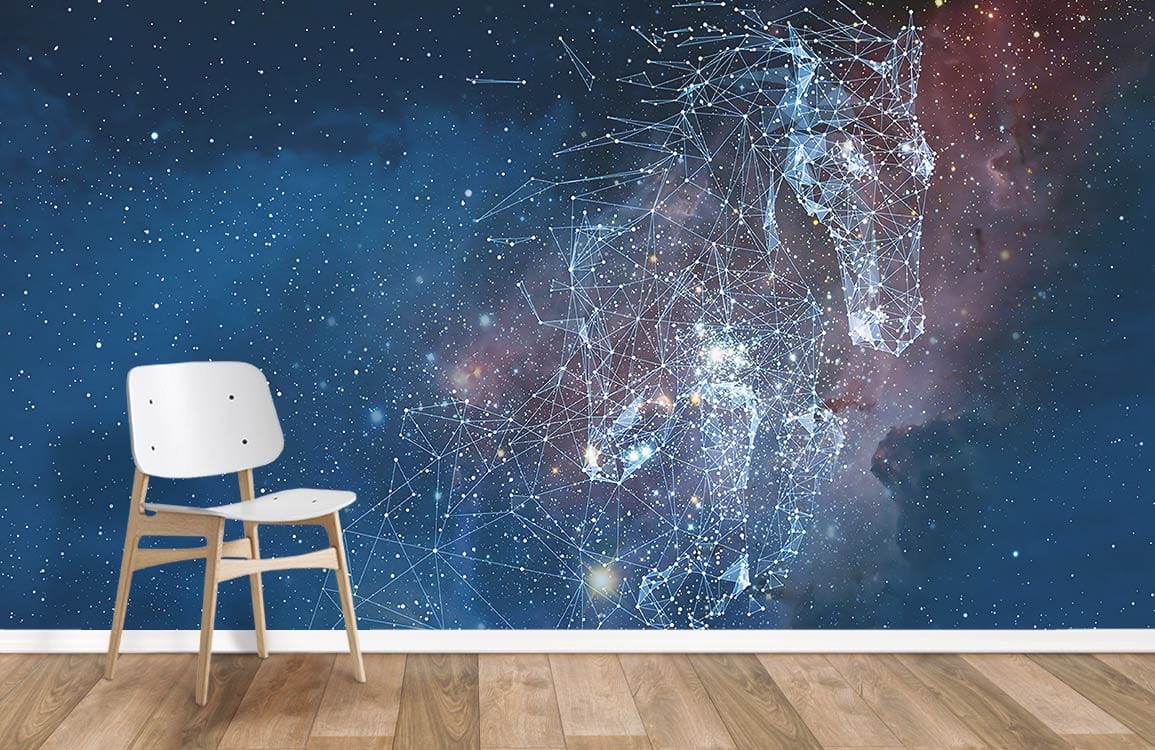 Cool Pegasus space mural for living room