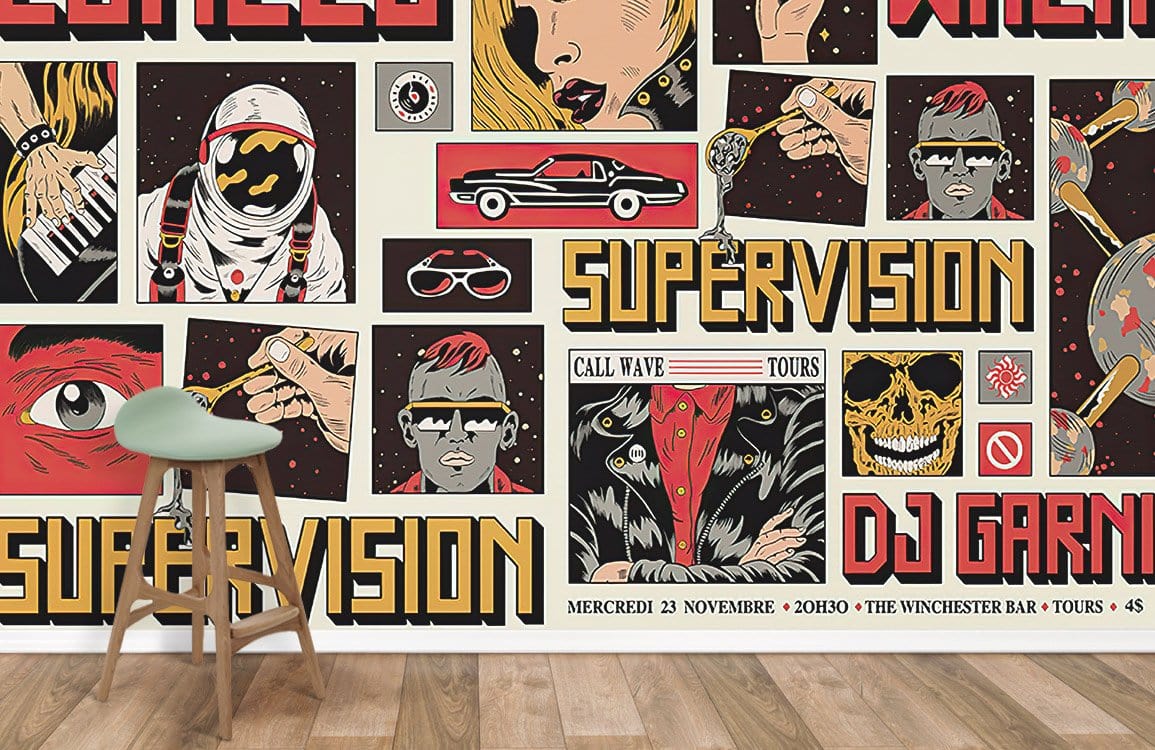 Cool Street posters wallpaper mural room