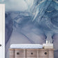 blue marble wallpaper mural cozy vibes decor for hallway