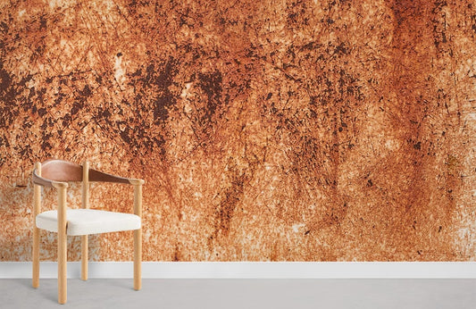 Rustic Burnt Orange Textured Mural Wallpaper