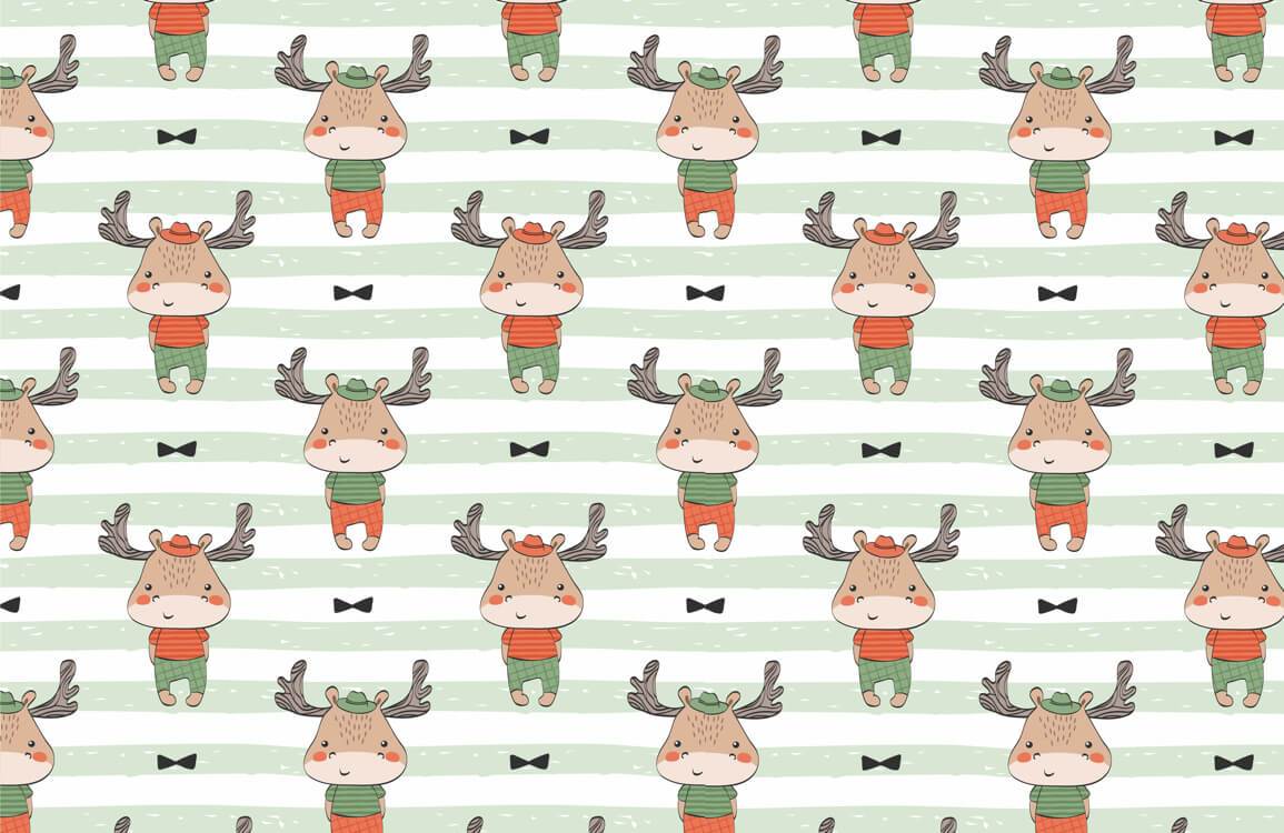 Decorate your child's bedroom with this deer wallpaper mural.