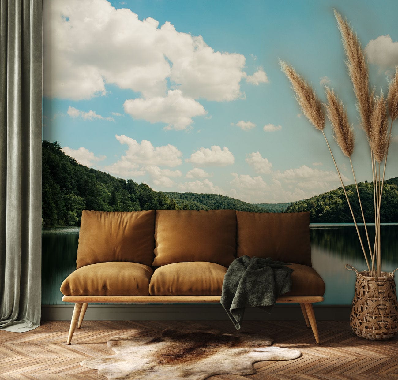 Wallpaper Mural for Living Room Decor Featuring the Scenery of the Sea of Clouds at Peak