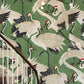 Stunning Crane Wall Mural in Green to Brighten Up Your Foyer