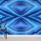 Blue Fluid Collision Wallpaper Mural