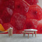 Crystalline Pomegranate Wallpaper Mural for Use as Decoration in Hallways