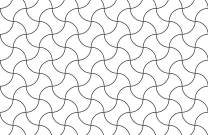 Curly Lines Art Deco Wallpaper Home Interior Design