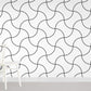 Curly Lines Art Deco Mural Wallpaper For Home