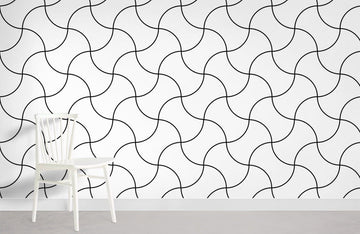 Papier Peint Panoramique Lignes Croisées