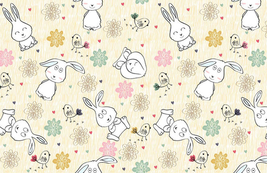Cute Bunny Animal Wallpaper Art Design