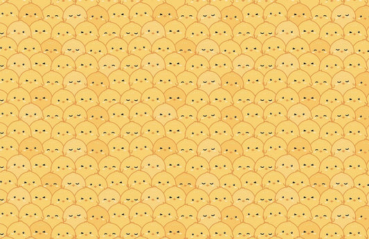 Sunny Yellow Cute Chick Mural Wallpaper